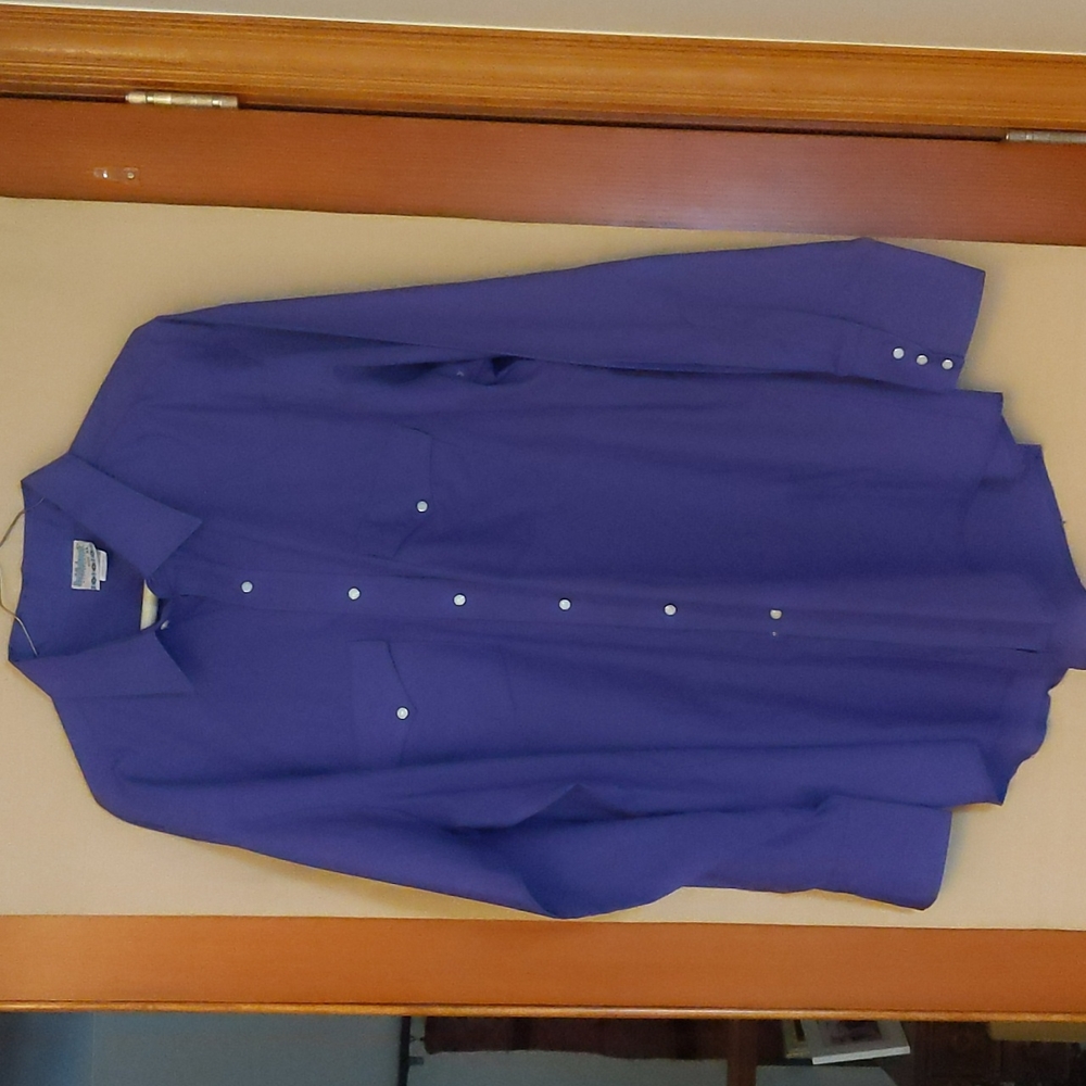 Saddlebrook Westernwear Purple Button Down Vintage Shirt Size Extra Large
